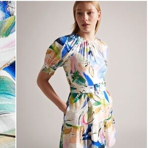 Ted Baker Abstract Multicolor Mini Dress